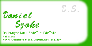 daniel szoke business card
